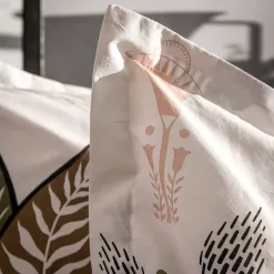 Becquet Linge de lit décor végétal tropical - CRÉATION< Housse De Couette|Linge De Lit Fantaisie, Linge De Lit Brodé