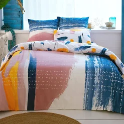 Becquet Linge de lit effet coups de pinceaux - CRÉATION< Les Matières