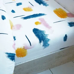 Becquet Linge de lit effet coups de pinceaux - CRÉATION< Les Matières