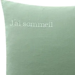 Becquet Linge de lit en double gaze de coton unie - Taie personnalisable< Les Matières