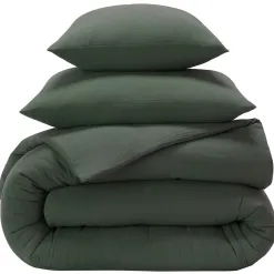 Becquet Linge de lit en double gaze de coton unie - Taie personnalisable< Les Matières