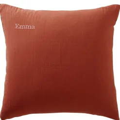 Becquet Linge de lit en double gaze de coton unie - Taie personnalisable< Housse De Couette|Linge De Lit Uni