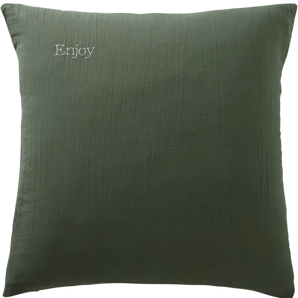 Becquet Linge de lit en double gaze de coton unie - Taie personnalisable< Housse De Couette|Linge De Lit Uni