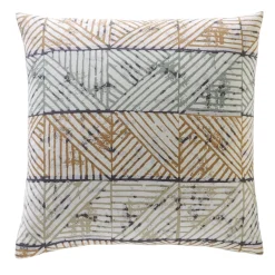 Becquet Linge de lit en flanelle motif géométrique - CRÉATION< Les Matières