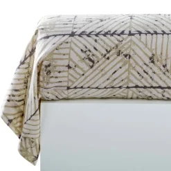 Becquet Linge de lit en flanelle motif géométrique - CRÉATION< Les Matières