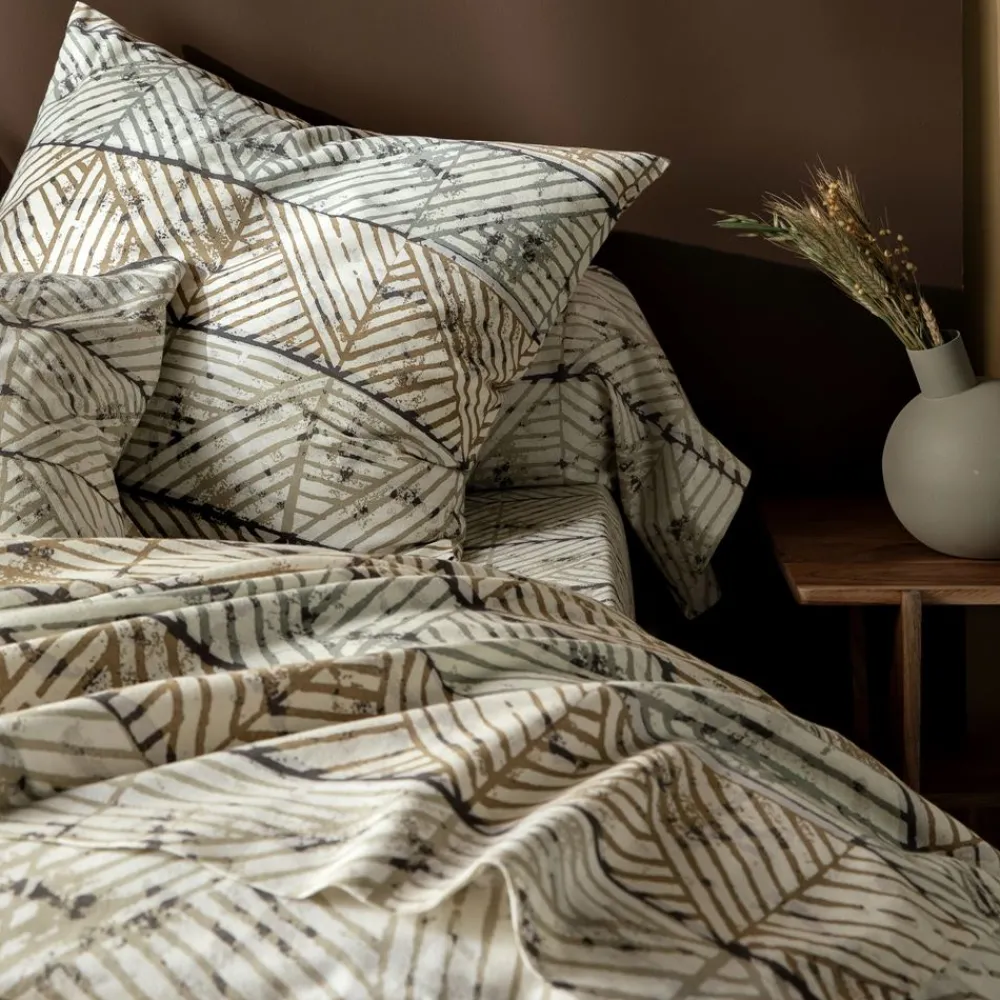 Becquet Linge de lit en flanelle motif géométrique - CRÉATION< Les Matières