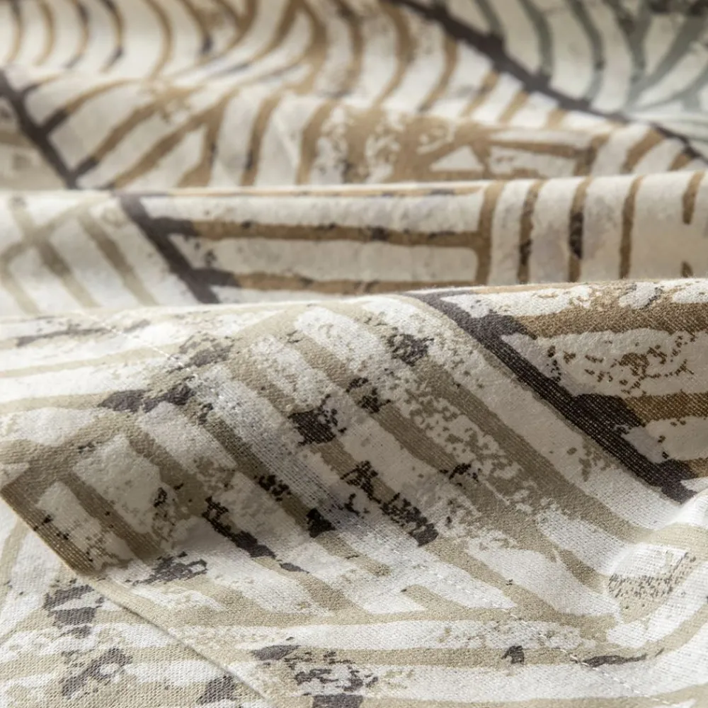 Becquet Linge de lit en flanelle motif géométrique - CRÉATION< Les Matières