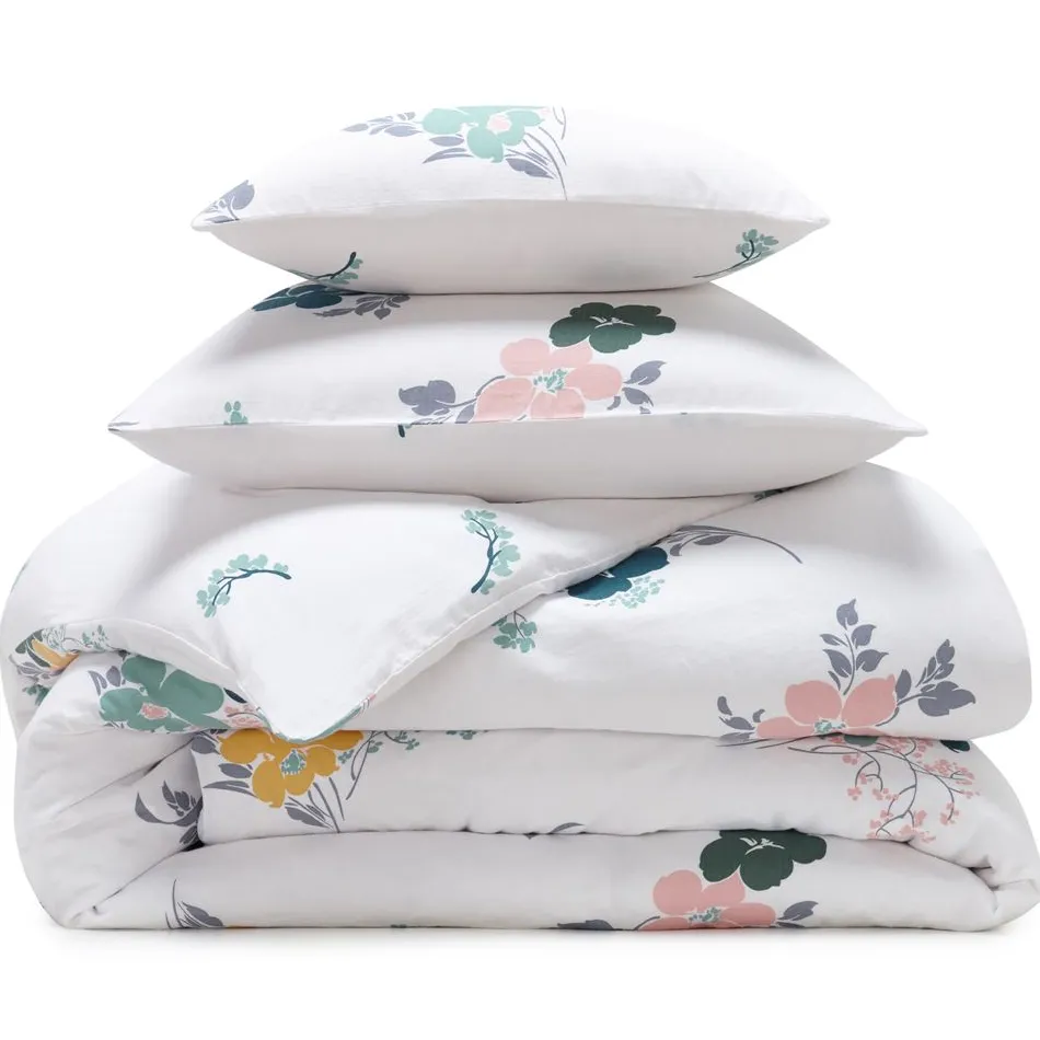 Becquet Linge de lit en gaze de coton à fleurs - CRÉATION< Housse De Couette|Linge De Lit Fantaisie, Linge De Lit Brodé