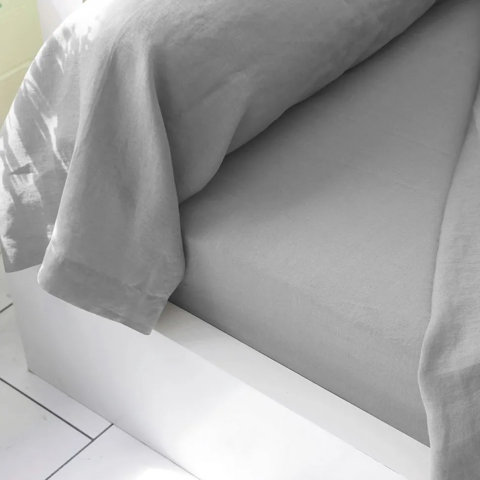 Becquet Linge de lit en lin lavé uni Lauréat< Les Matières|Linge De Lit Uni