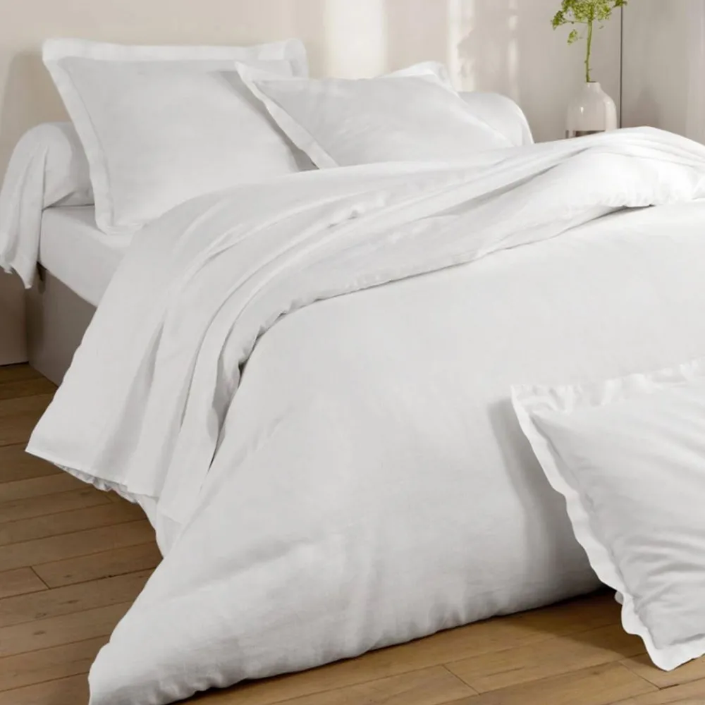 Becquet Linge de lit en lin lavé uni Lauréat< Housse De Couette
