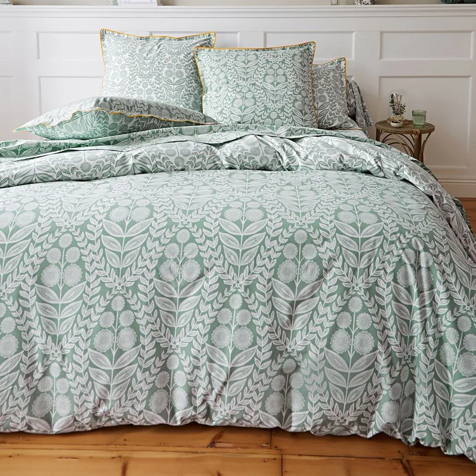 Becquet Linge de lit en percale fleurs ornementales - CRÉATION< Housse De Couette|Linge De Lit Fantaisie, Linge De Lit Brodé