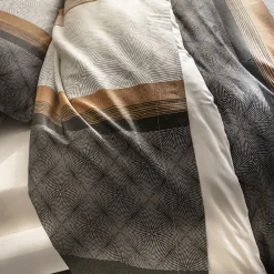 Becquet Linge de lit en satin de coton rayures de motifs< Les Matières|Housse De Couette