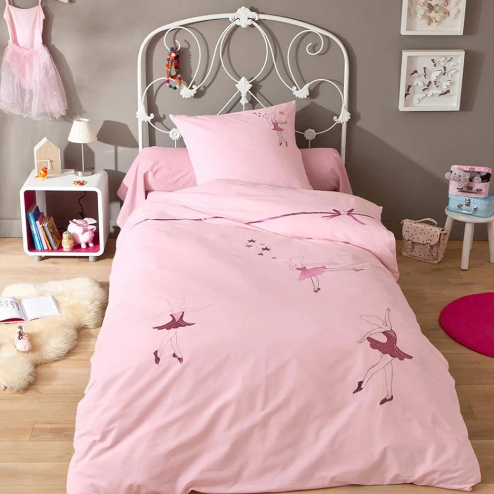 Becquet Linge de lit enfant brodé danseuse étoile< Housse De Couette