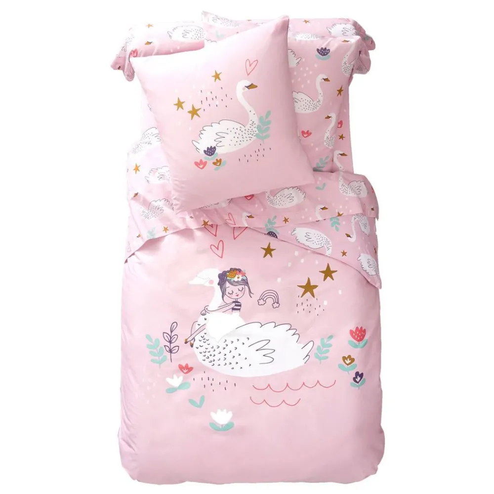 Becquet Linge de lit enfant cygnes - CRÉATION<Enfant Univers Des Filles|Linge De Lit Enfant