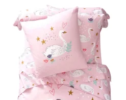 Becquet Linge de lit enfant cygnes - CRÉATION<Enfant Univers Des Filles|Linge De Lit Enfant