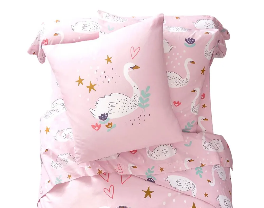 Becquet Linge de lit enfant cygnes - CRÉATION<Enfant Univers Des Filles|Linge De Lit Enfant