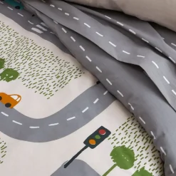 Becquet Linge de lit enfant motif circuit de voiture - CRÉATION<Enfant Univers Des Garçons|Linge De Lit Enfant