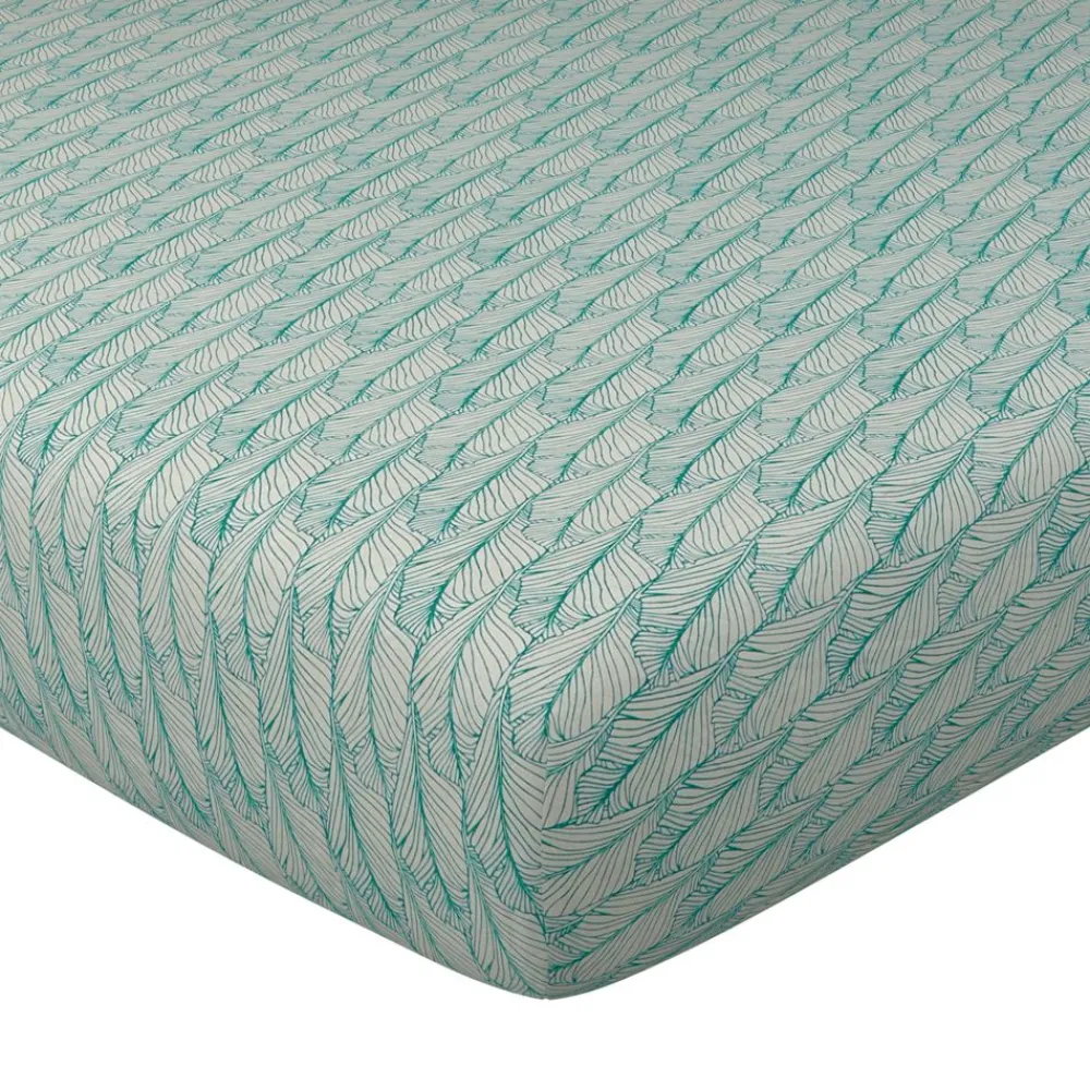 Becquet Linge de lit feuillage stylisé - CRÉATION< Les Matières