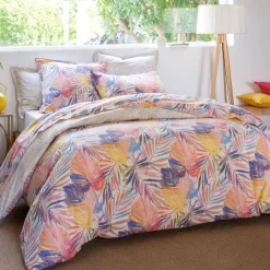Becquet Linge de lit feuillage tropical - CRÉATION< Housse De Couette|Linge De Lit Fantaisie, Linge De Lit Brodé