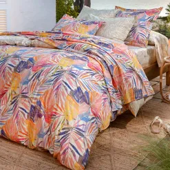 Becquet Linge de lit feuillage tropical - CRÉATION< Housse De Couette|Linge De Lit Fantaisie, Linge De Lit Brodé