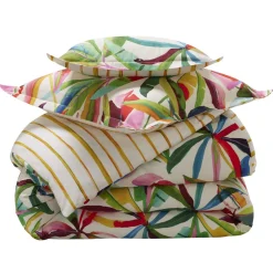 Becquet Linge de lit feuilles multicolores< Housse De Couette|Linge De Lit Fantaisie, Linge De Lit Brodé