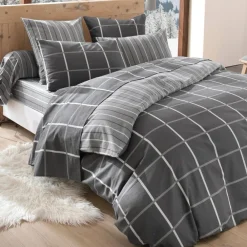 Becquet Linge de lit flanelle carreaux et rayures - CRÉATION<Enfant Linge De Lit Ado, Housse De Couette|Housse De Couette