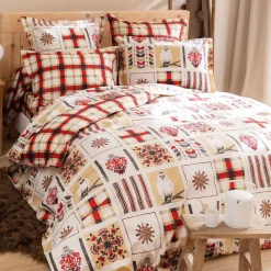 Becquet Linge de lit flanelle effet patchwork - CRÉATION< Housse De Couette|Linge De Lit Fantaisie, Linge De Lit Brodé