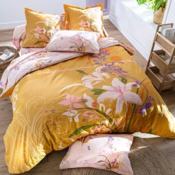 Becquet Linge de lit fleurs de lys - CRÉATION< Housse De Couette|Linge De Lit Fantaisie, Linge De Lit Brodé