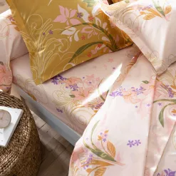 Becquet Linge de lit fleurs de lys - CRÉATION< Housse De Couette|Linge De Lit Fantaisie, Linge De Lit Brodé