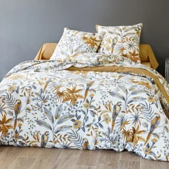 Becquet Linge de lit fleurs et perroquets - CRÉATION< Les Matières|Housse De Couette