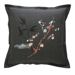Becquet Linge de lit fleurs japonaises - CRÉATION< Les Matières