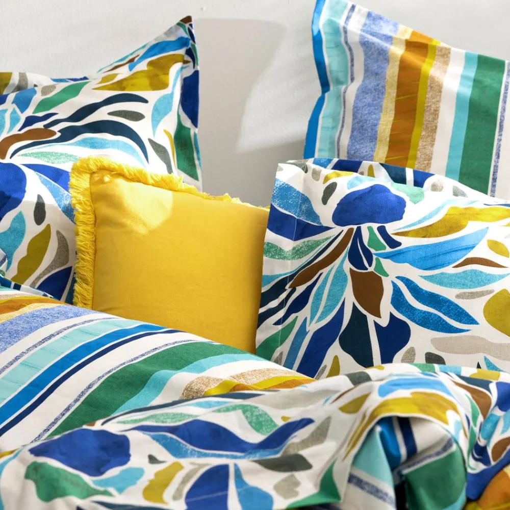 Becquet Linge de lit fleurs multicolores - CRÉATION< Les Matières|Housse De Couette