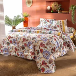 Becquet Linge de lit fleurs perses - CRÉATION< Housse De Couette|Linge De Lit Fantaisie, Linge De Lit Brodé