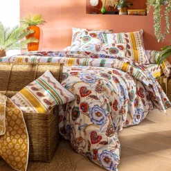 Becquet Linge de lit fleurs perses - CRÉATION< Housse De Couette|Linge De Lit Fantaisie, Linge De Lit Brodé