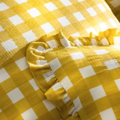 Becquet Linge de lit gaze de coton esprit vichy - CRÉATION< Housse De Couette|Linge De Lit Fantaisie, Linge De Lit Brodé