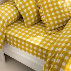 Becquet Linge de lit gaze de coton esprit vichy - CRÉATION< Housse De Couette|Linge De Lit Fantaisie, Linge De Lit Brodé