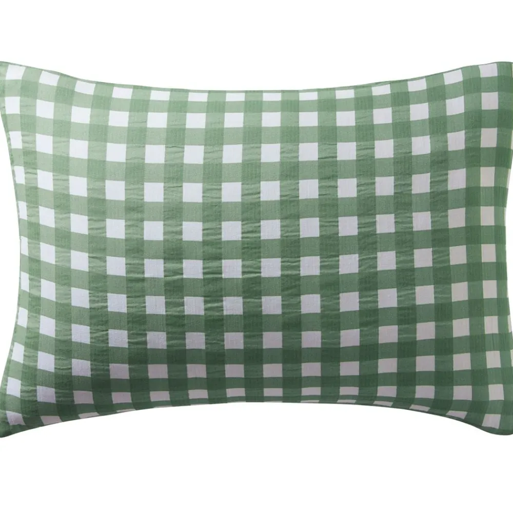 Becquet Linge de lit gaze de coton esprit vichy - CRÉATION< Housse De Couette|Linge De Lit Fantaisie, Linge De Lit Brodé