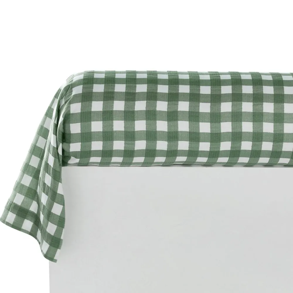 Becquet Linge de lit gaze de coton esprit vichy - CRÉATION< Housse De Couette|Linge De Lit Fantaisie, Linge De Lit Brodé