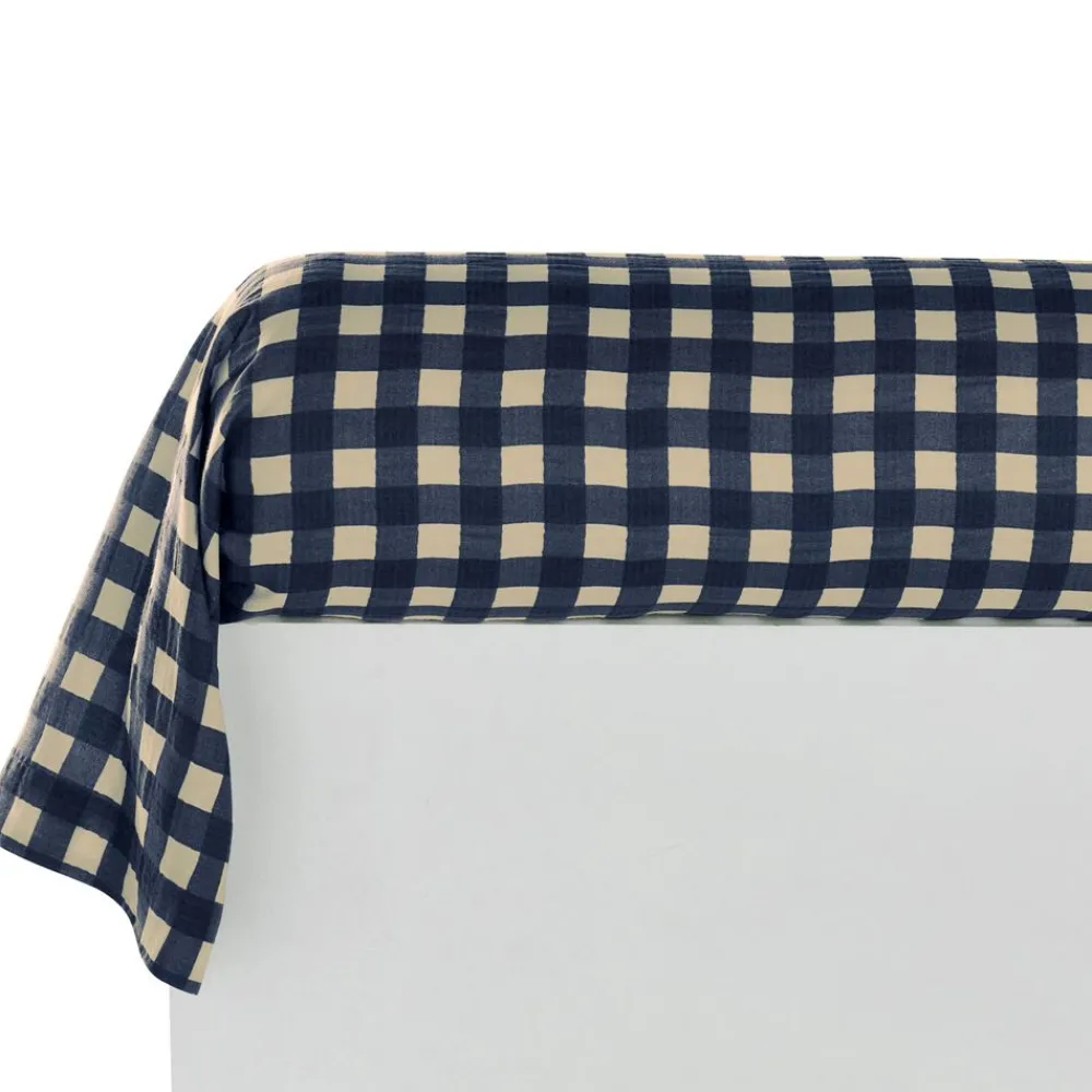 Becquet Linge de lit gaze de coton esprit vichy - CRÉATION< Housse De Couette|Linge De Lit Fantaisie, Linge De Lit Brodé