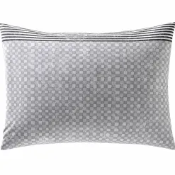 Becquet Linge de lit gris à carreaux et rayures - CRÉATION<Enfant Linge De Lit Ado, Housse De Couette|Les Matières