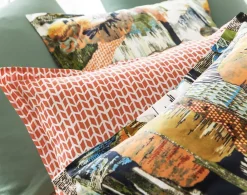 Becquet Linge de lit imprimé arbres multicolores - CRÉATION< Les Matières|Housse De Couette