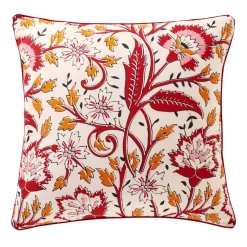 Becquet Linge de lit imprimé bandes de fleurs - CRÉATION< Les Matières