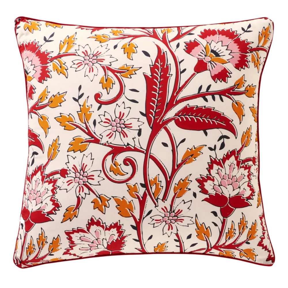 Becquet Linge de lit imprimé bandes de fleurs - CRÉATION< Les Matières