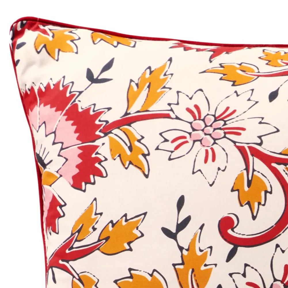 Becquet Linge de lit imprimé bandes de fleurs - CRÉATION< Les Matières