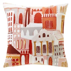 Becquet Linge de lit imprimé façades médina - CRÉATION< Housse De Couette|Linge De Lit Fantaisie, Linge De Lit Brodé