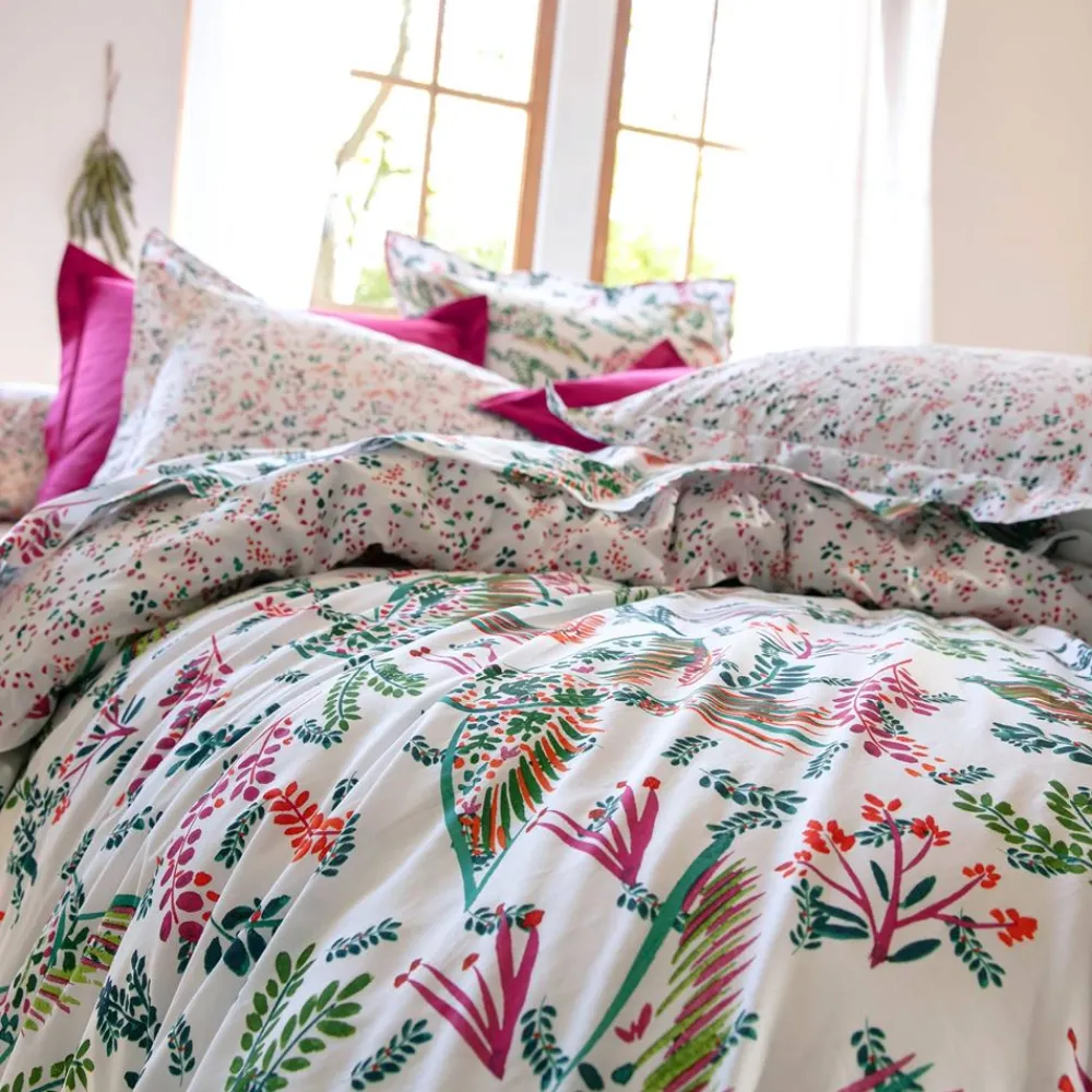 Becquet Linge de lit imprimé oiseaux - CRÉATION< Housse De Couette|Linge De Lit Fantaisie, Linge De Lit Brodé