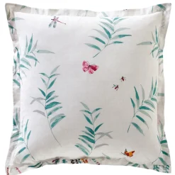 Becquet Linge de lit imprimé végétal et papillons - CRÉATION< Les Matières|Housse De Couette
