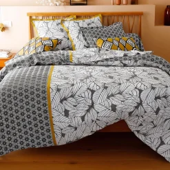 Becquet Linge de lit imprimé végétal et graphique< Housse De Couette|Linge De Lit Fantaisie, Linge De Lit Brodé