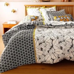 Becquet Linge de lit imprimé végétal et graphique< Housse De Couette|Linge De Lit Fantaisie, Linge De Lit Brodé