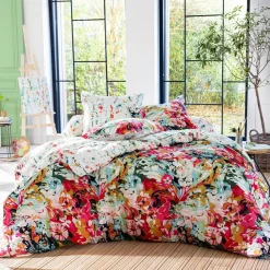 Becquet Linge de lit motif à fleurs multicolores - CRÉATION< Housse De Couette|Linge De Lit Fantaisie, Linge De Lit Brodé